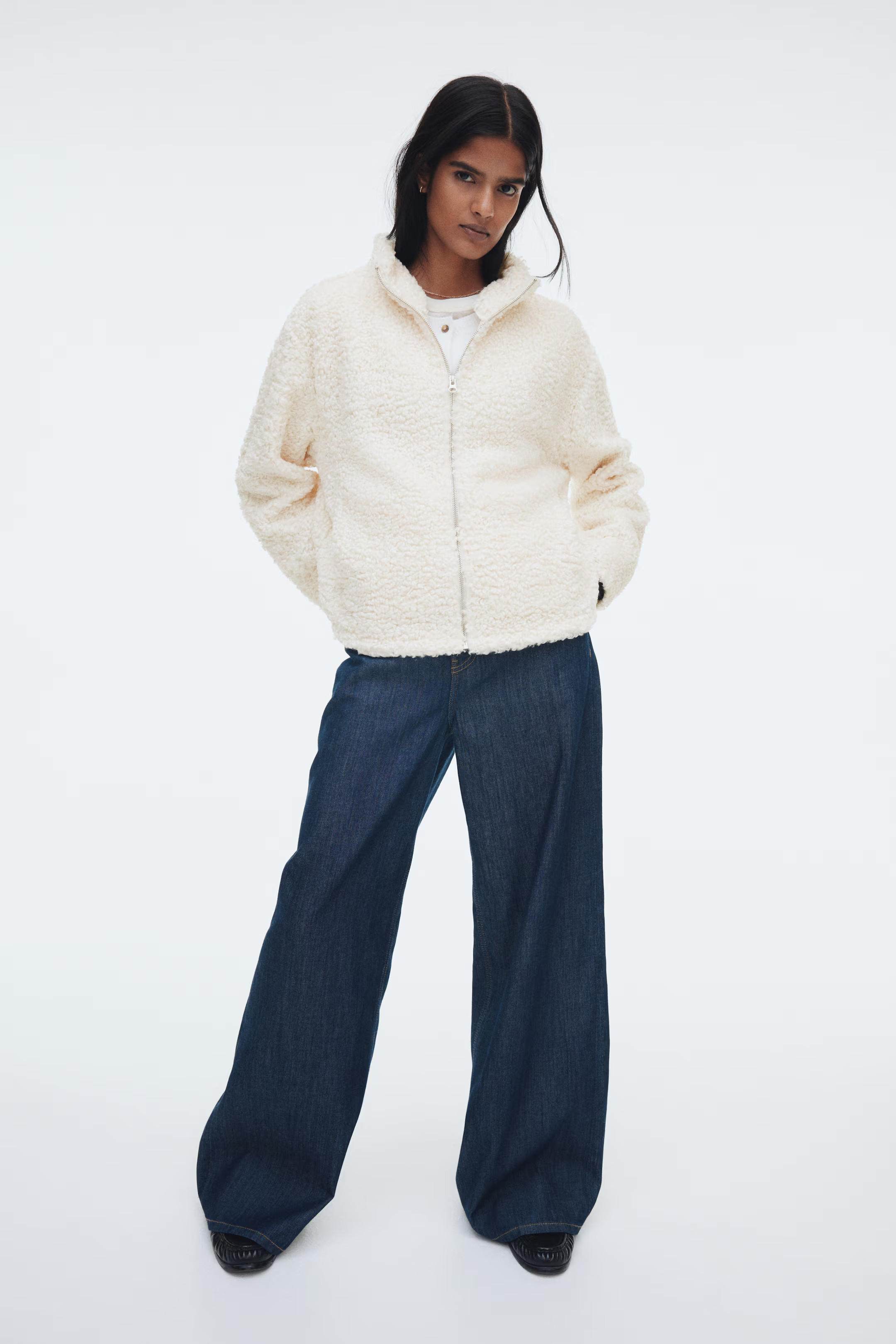 Oversized Teddy Fleece Jacket | H&M (US + CA)
