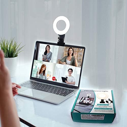 Video Conference Lighting Kit 3200k-6500K Dimmable Led Ring Lights Clip on Laptop Monitor for Rem... | Amazon (US)