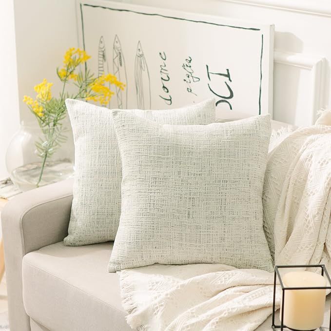 Home Brilliant Decorative Accent Pillow Case Striped Chenille Plush Velvet Cushion Cover for Sofa... | Amazon (US)