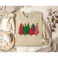 Christmas Tree Sweatshirt, Sweaters For Women, Xmas Holiday Jumper, Winter Gift, Eve Gift Her | Etsy (US)