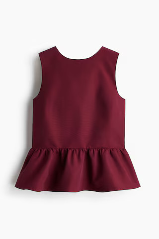 Tie-detail peplum top | H&M (UK, MY, IN, SG, PH, TW, HK)