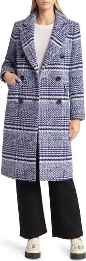 Checkered Plaid Double Breasted Coat | Nordstrom