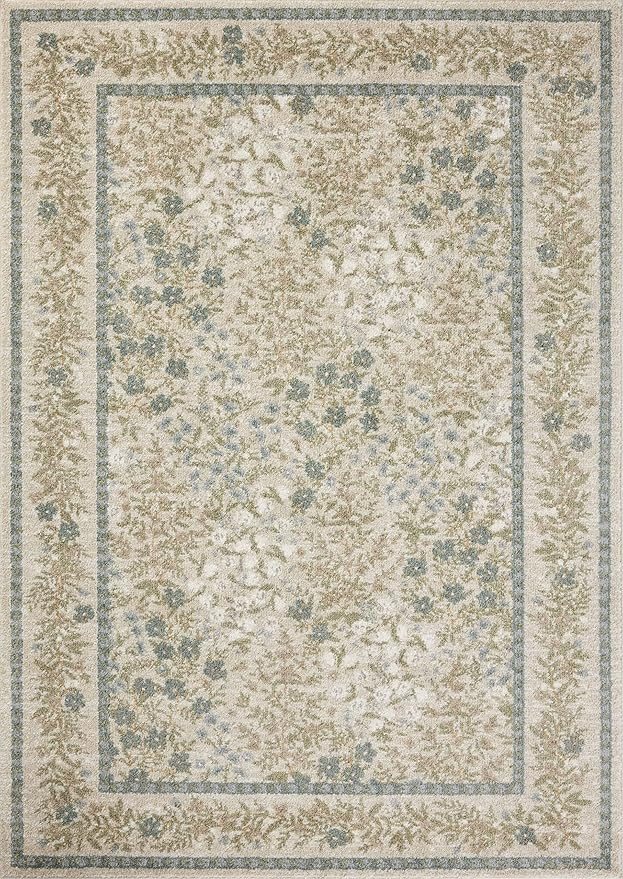 Loloi Rifle Paper Co. Laurel Collection LAU-03 Ivory/Multi 5'-3" x 7'-8" Area Rug | Amazon (US)