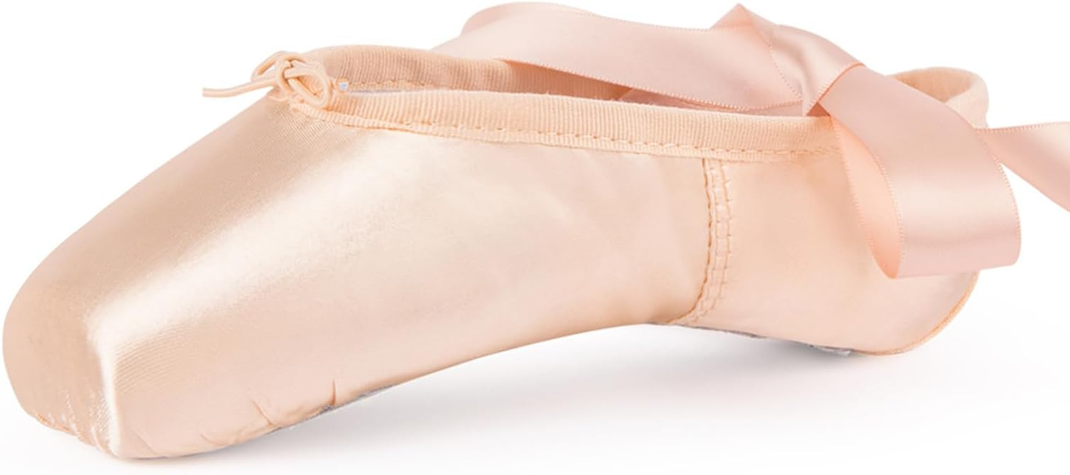 KUKOME Pointe Shoes Ballet Dance for Girls Women with Ribbons & Silicon Gel Toe Pads | Amazon (CA)