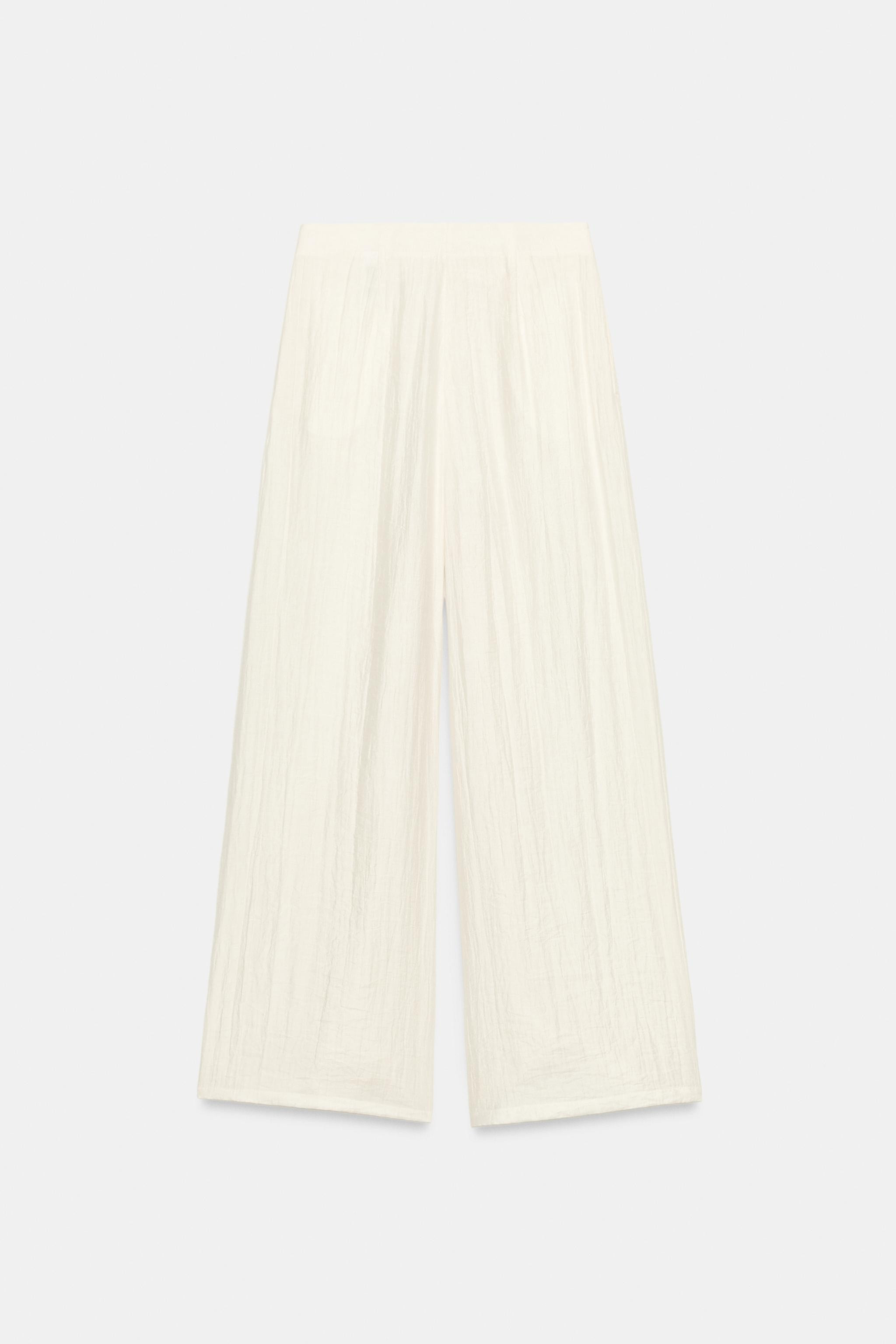 WIDE-LEG PLEATED TROUSERS | Zara UK