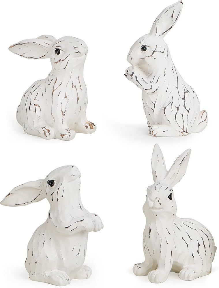 Hodao Easter Bunny Decorations Spring Indoor Home Decor Electroplated European Mini Bunny Figurin... | Amazon (CA)