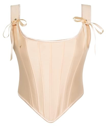 Scarlet Darkness Corset for Women Lace Up Boned Bodice Renaissance Corset Apricot Size 12 | Amazon (US)