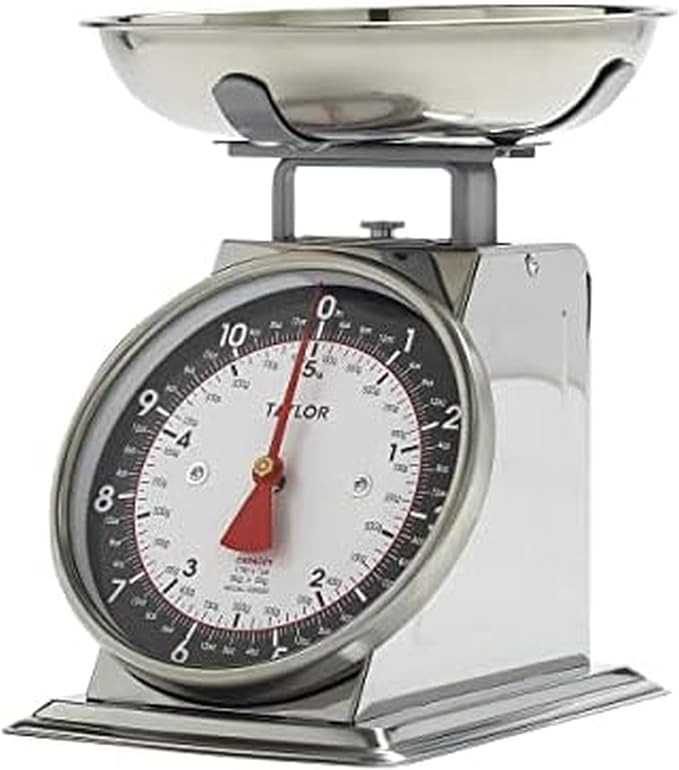 Taylor Mechanical Kitchen Food Scale with Bowl, Weighs Up to 11lbs, Measures in Grams and Ounces,... | Amazon (US)