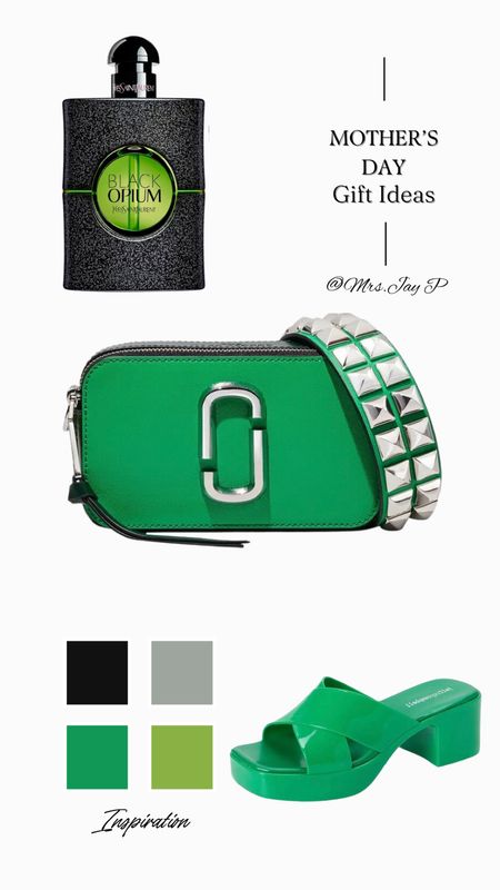 Green. Green shoes. Green bag. Green perfume. Black opium. Marc Jacobs. Mother Day Gift Ideas. Gifts for her. 

#LTKGiftGuide #LTKstyletip #LTKFind