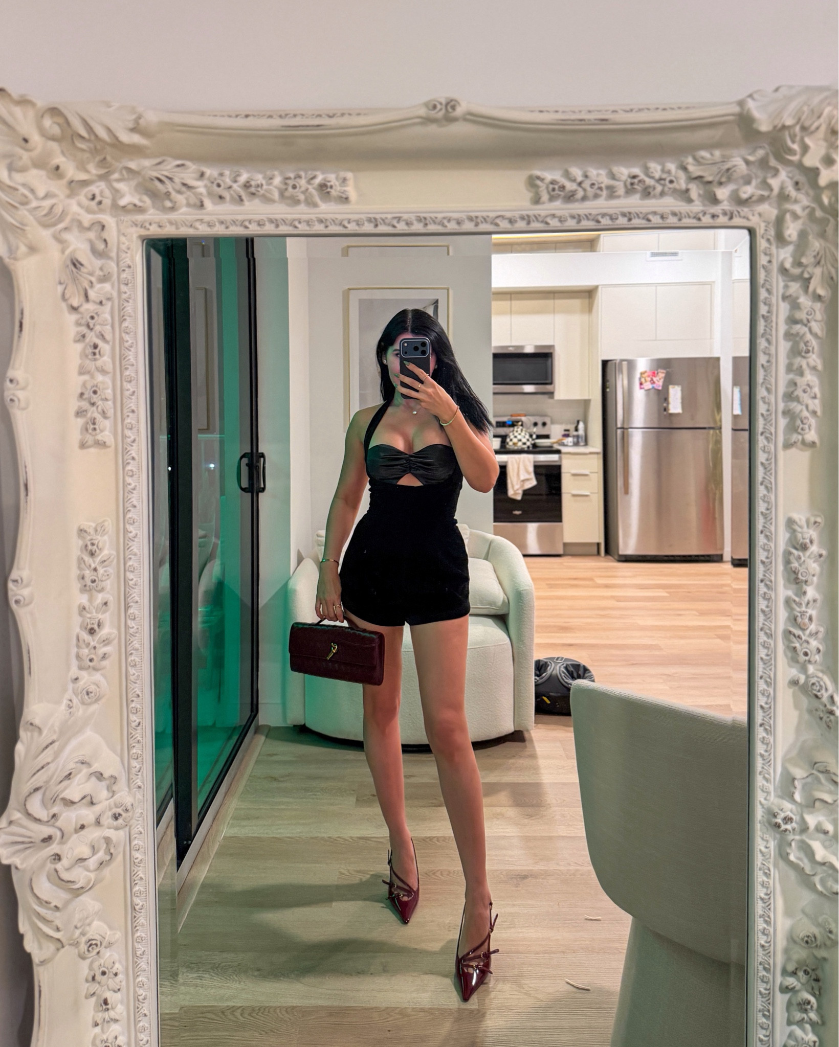 Black velvet holiday romper lbd 

#LTKHoliday #LTKgrwm #LTKootd