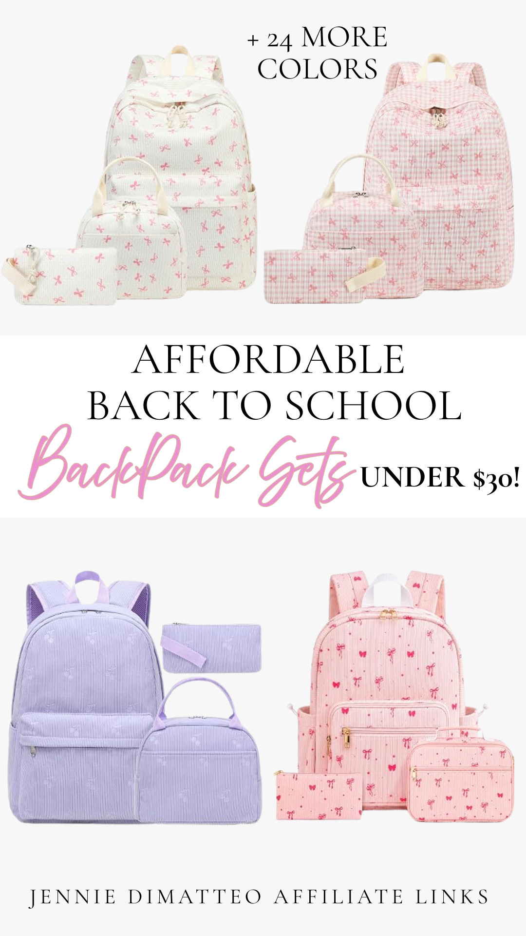 These adorable Amazon backpack sets are under $30 and come in so many fun colors and prints. Perfect for school, daycare, or travel! 💗 #LTKBackToSchool #LTKKids #LTKFinds #LTKStyle #AmazonFinds #AmazonKids #BackToSchool #SchoolShopping #Backpack #GirlsBackpack #SchoolEssentials 

 #LTKmomlife #LTKSeasonal #LTKKids