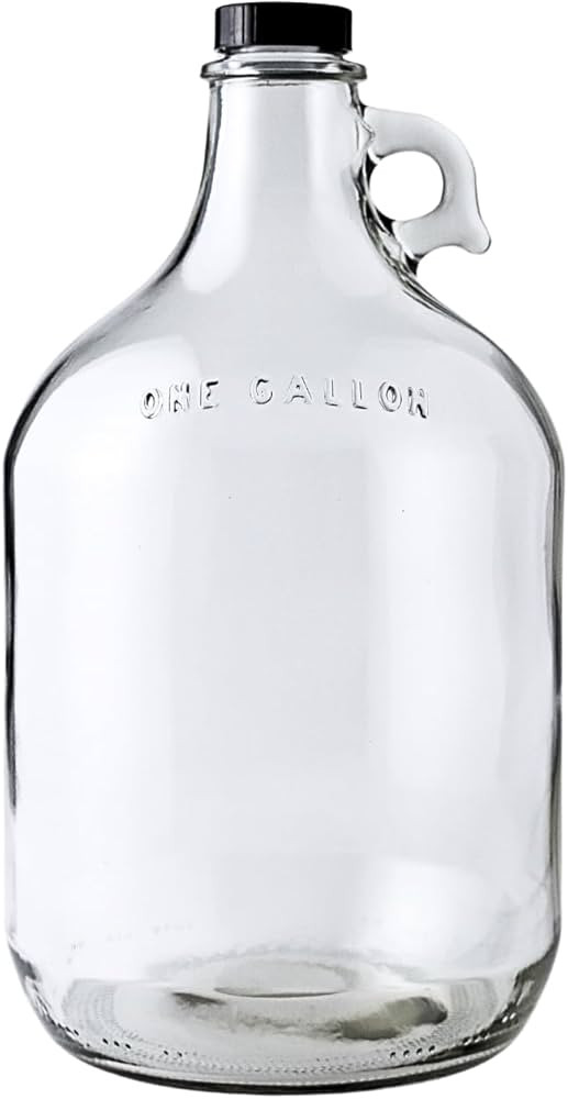 FastRack Glass Water Bottle Includes 38 mm Polyseal Cap, 1 gallon Capacity, Clear | Amazon (US)