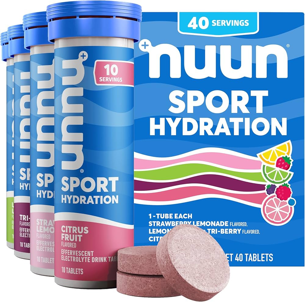 Nuun Sport Electrolyte Tablets with Magnesium, Calcium, Potassium, Chloride & Sodium, Gluten Free... | Amazon (US)