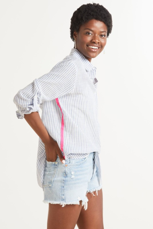 SUNDRY Pop Stripe Buttondown | EVEREVE | Evereve