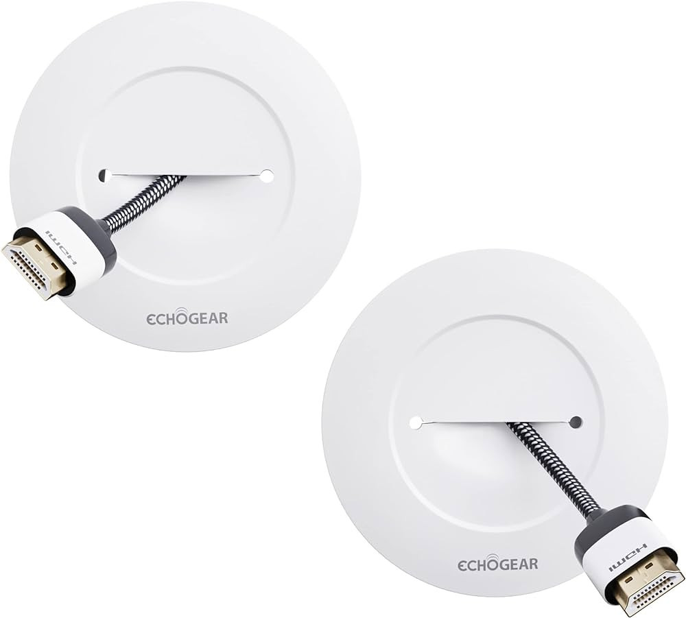 ECHOGEAR Wire Hiders for TV On Wall - White Cable Management Kit Hides Wires Behind The Wall- Inc... | Amazon (US)