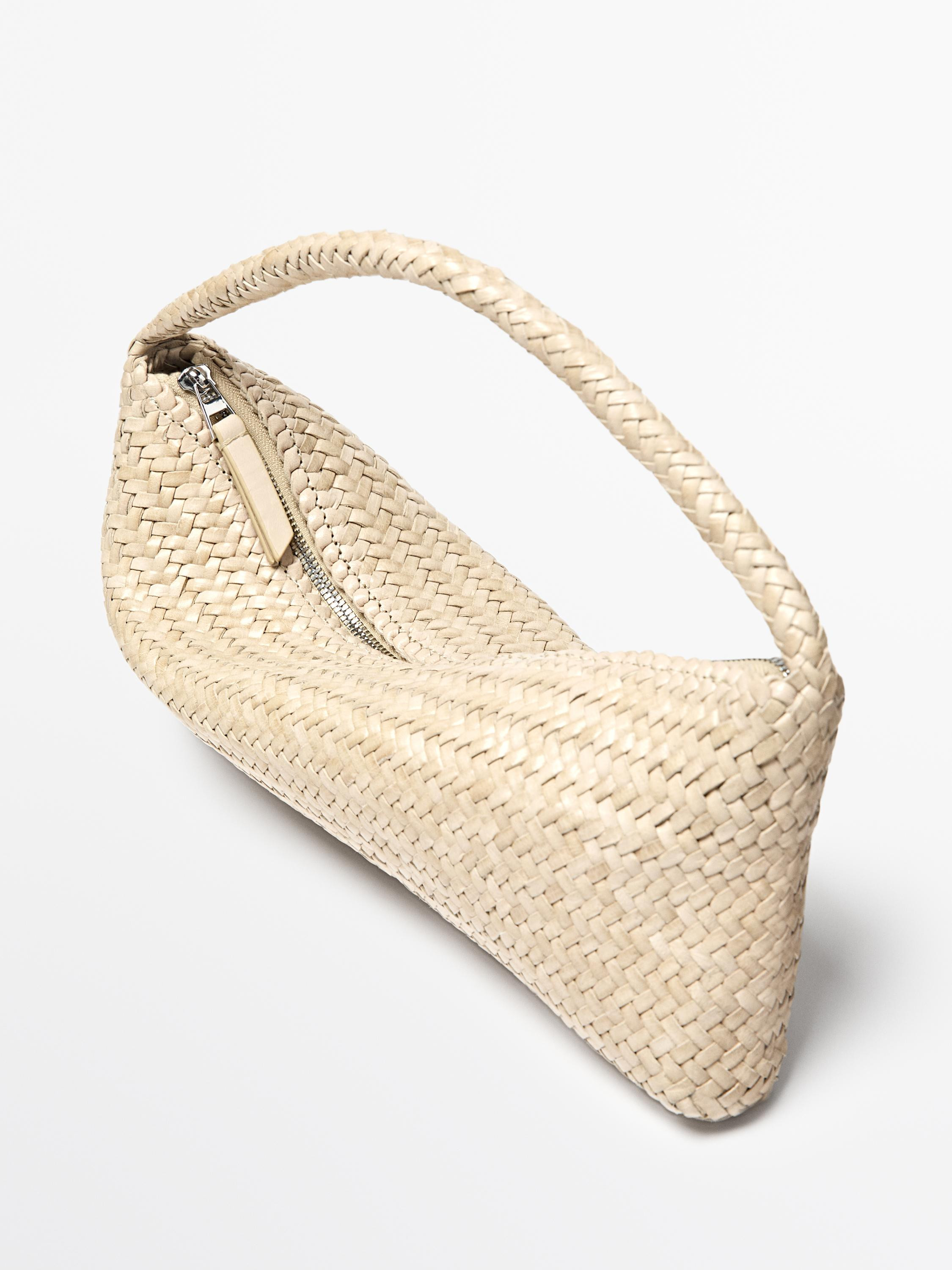 Borsa intrecciata in pelle nappa | Massimo Dutti IT