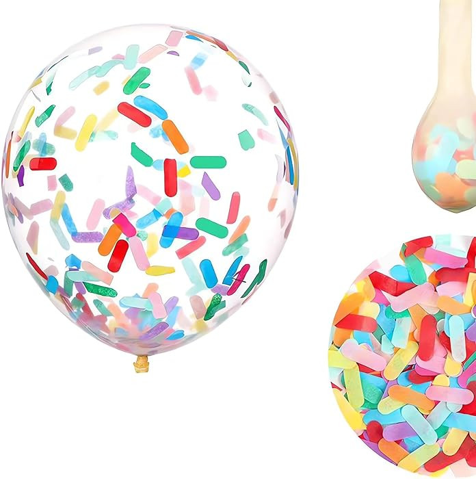 Confetti Balloons/candy confetti balloons/Ice cream sprinkle balloons/birtthday party confetti ba... | Amazon (US)