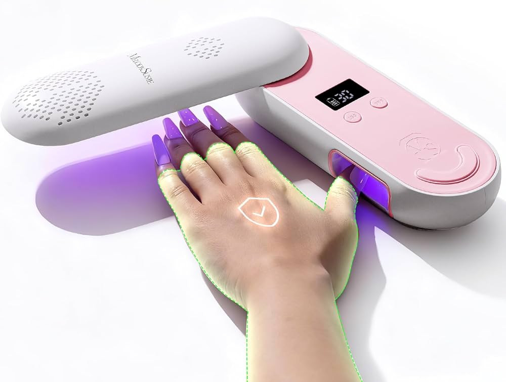 MelodySusie Compact Cordless UV Nail Lamp, P-PLUS20F with Innovative Rotatable Panel & UV Protect... | Amazon (US)