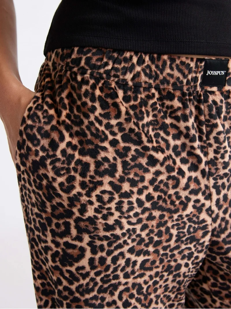 Joyspun Women's Velour Wide-Leg Sleep Pants, Size XS-3X | Walmart (US)