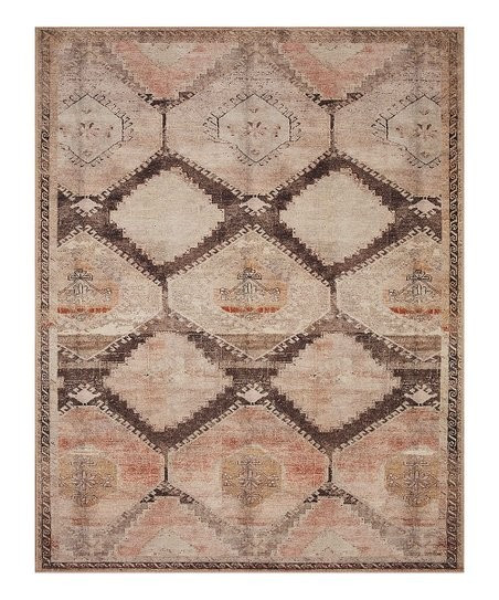 Graphite & Blush Geometric Traditional Wynter Rug | Zulily