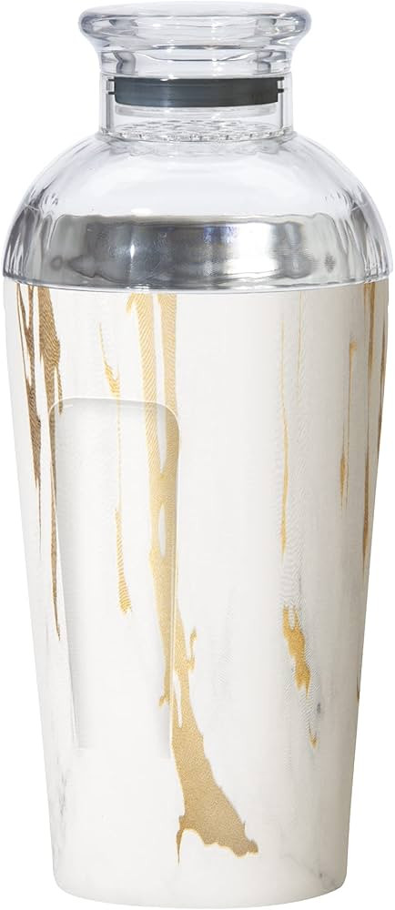 OGGI Groove Insulated Cocktail Shaker-17oz Double Wall Vacuum Insulated Stainless Steel, Tritan L... | Amazon (US)