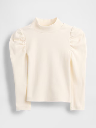 Baby & Toddler Puff-Sleeve Rib Mockneck | Gap (US)