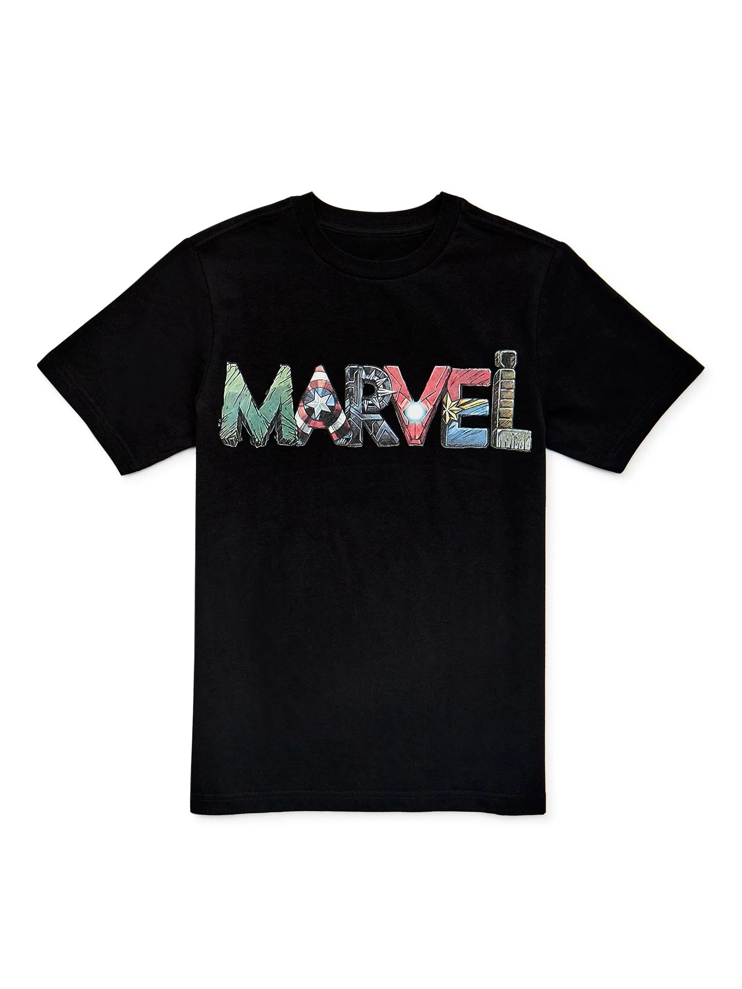 Marvel Comics Boys Crew Neck T-shirt with Short Sleeves, Sizes 4-18 (Boys) | Walmart (US)