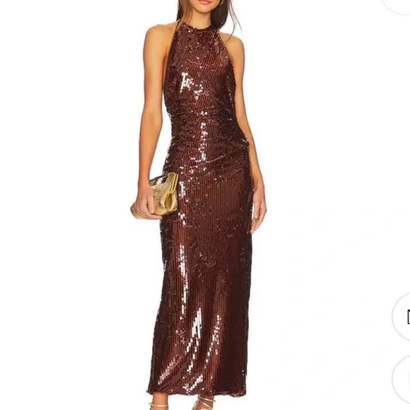 Ronny Kobo Alix sequin halter dress | Poshmark