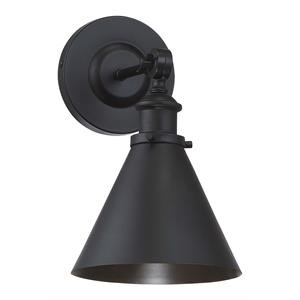 Savoy House Glenn 7" 1-Light Transitional Metal Wall Sconce in Matte Black | Cymax