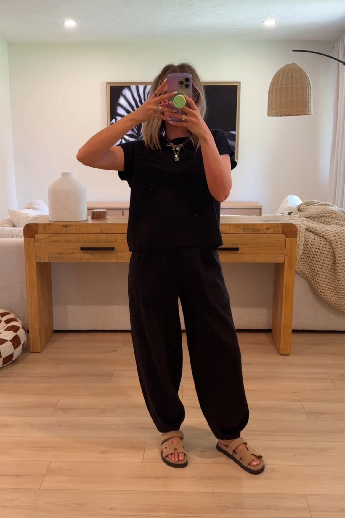 I’m wearing size small in the set and 7 in the sandals. Both true to size for me!

#LTKFindsUnder100 #LTKStyleTip #LTKFindsUnder50