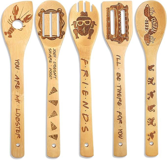 Friends TV Show Merchandise,Wooden Spoons for Cooking Utensils Set,Funny Wooden Spatula Set for K... | Amazon (US)