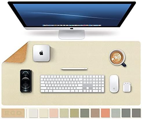 Large Natural Cork & Leather Desk Pad,eco Desk mat,Double-Sided Desk Protector ,Waterproof Keyboa... | Amazon (US)