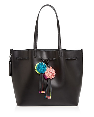 Loeffler Randall Pom-Pom Drawstring Leather Tote - 100% Exclusive | Bloomingdale's (US)