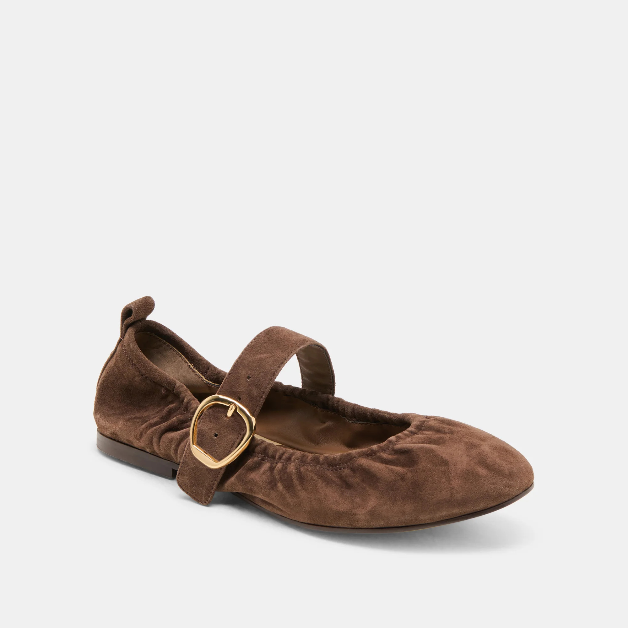 Caely Dk Brown Suede Ballet Flats | Dolce Vita | DolceVita.com
