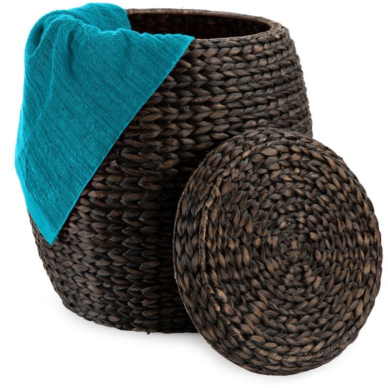 Best Choice Products Vintage Multipurpose Hyacinth Storage Organizer Tote Basket w/ Lid | Target