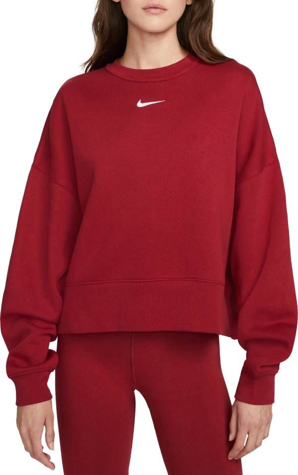 Nike Women's Sportswear Essentials Oversized Fleece Crewneck Sweatshirt | Dick's Sporting Goods | Dick's Sporting Goods