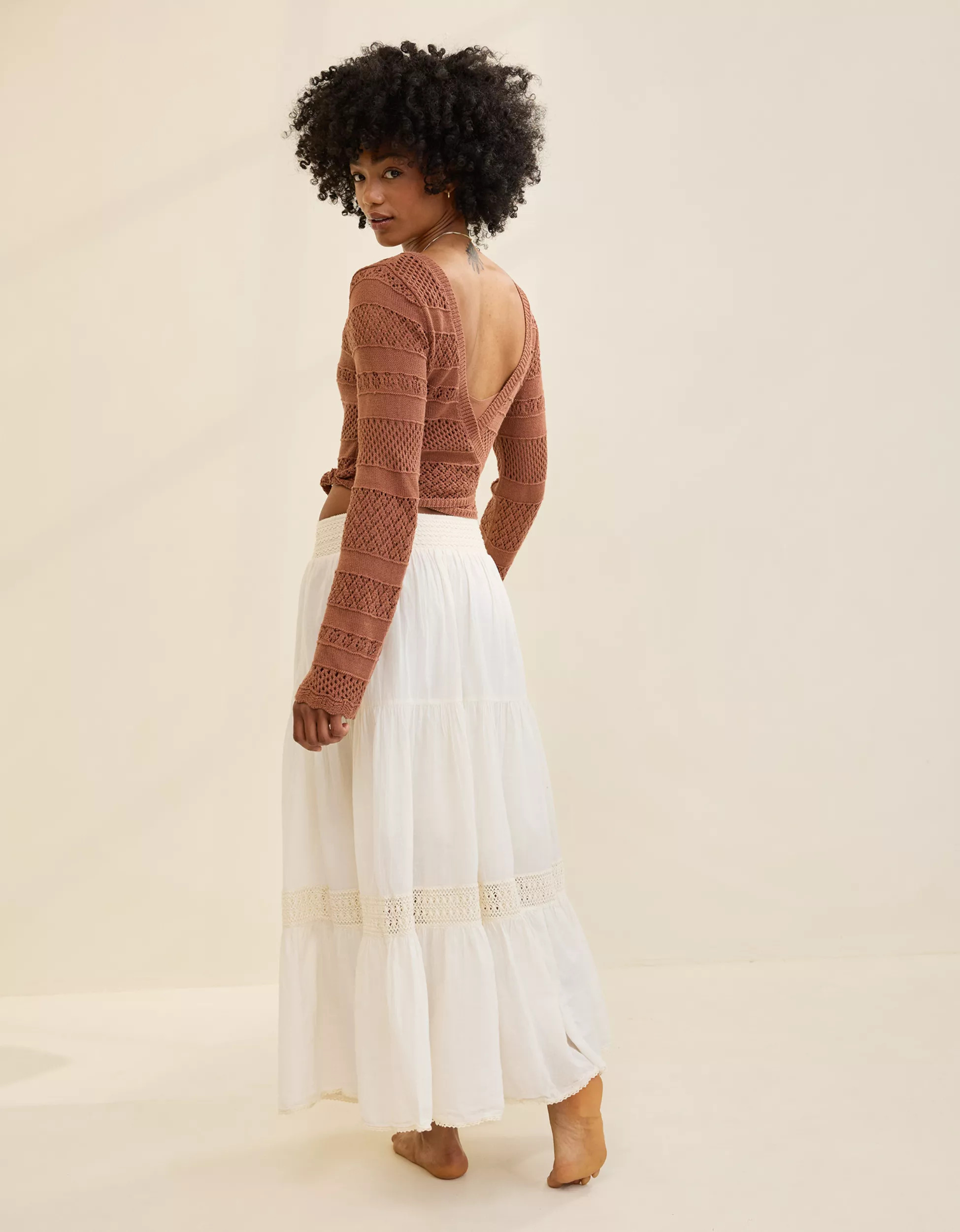 Aerie Reversible Crochet Wrap Sweater | Aerie