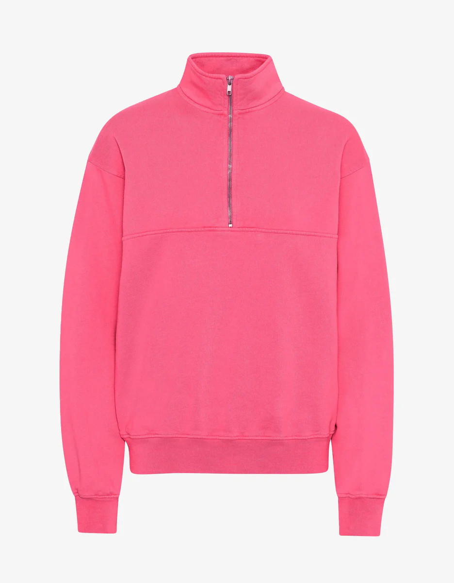 Organic Quarter Zip - Bubblegum Pink | Colorful Standard