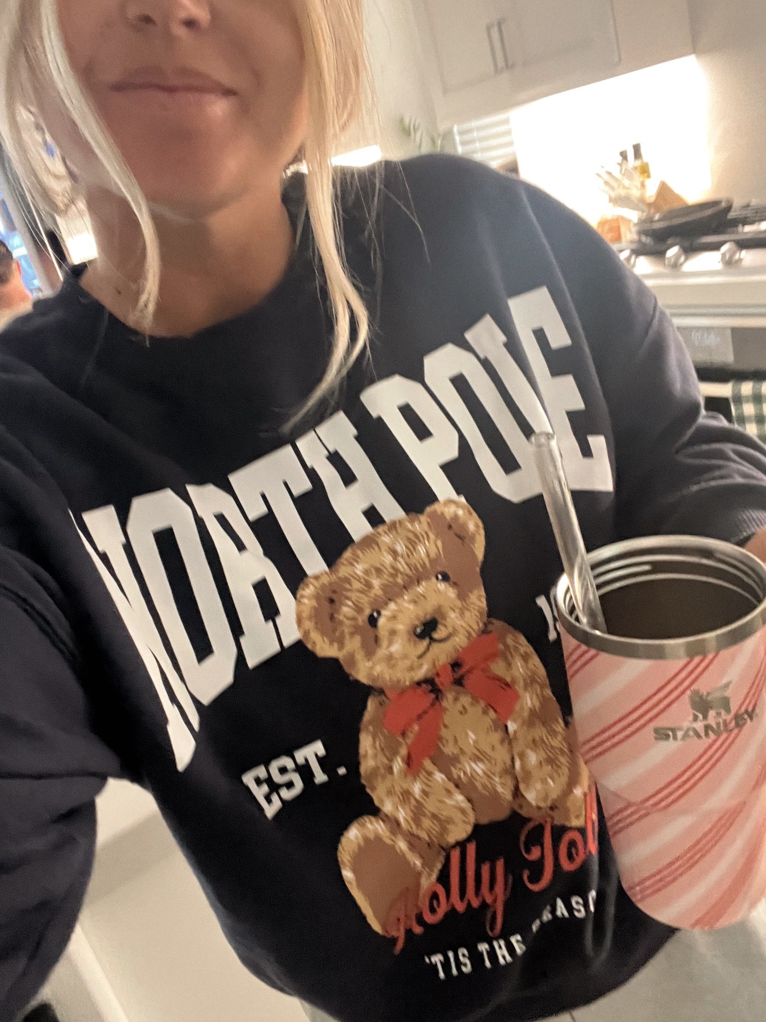 Love this Christmas sweater sweatshirt! Super affordable I sized up 1 for a more oversized fit 🧸 

#target #stanley #coffee 

#LTKmorningroutine #LTKSeasonal #LTKHoliday