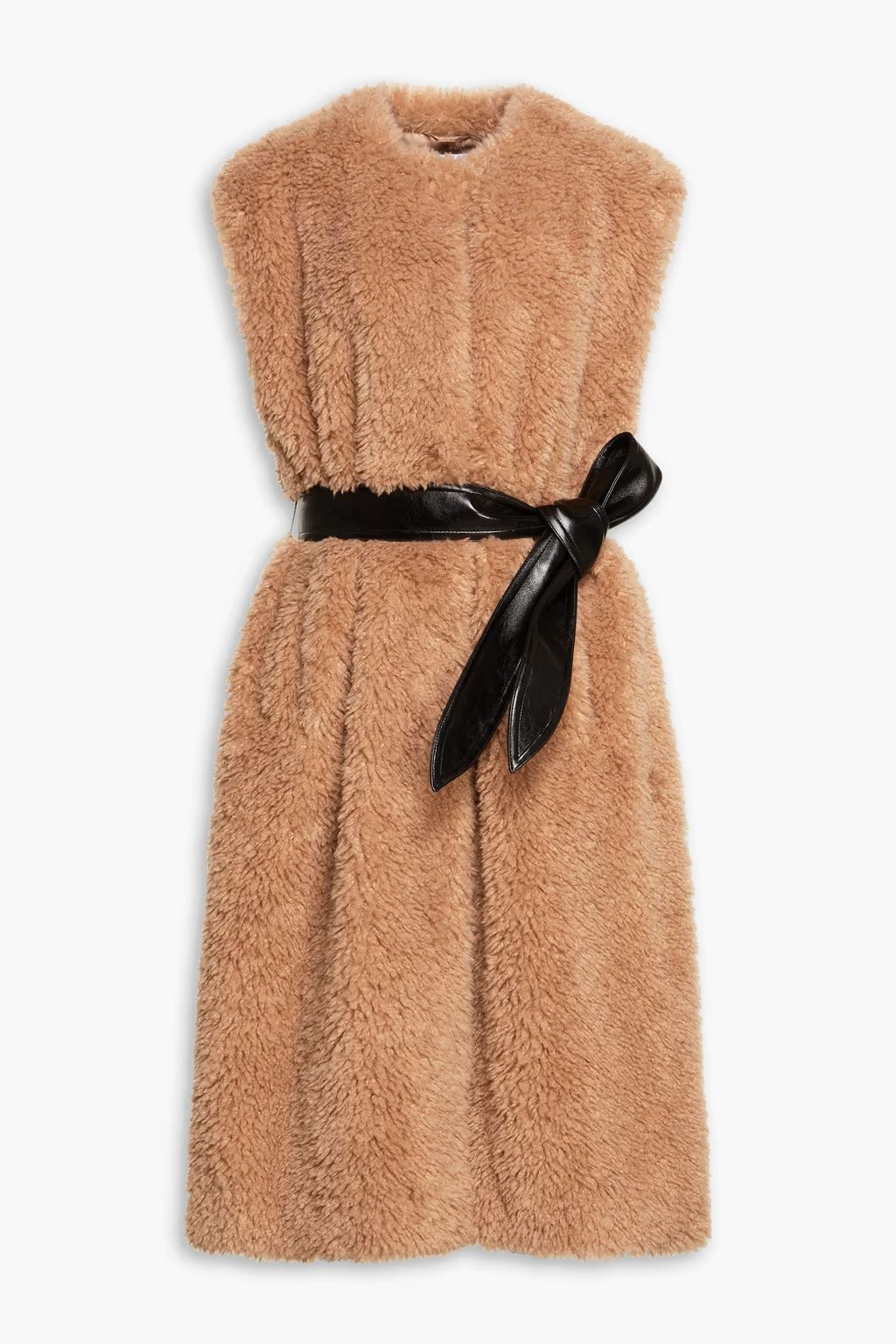 Light brown Denise belted faux shearling vest | STAND STUDIO | THE OUTNET | The Outnet (UK and Europe)