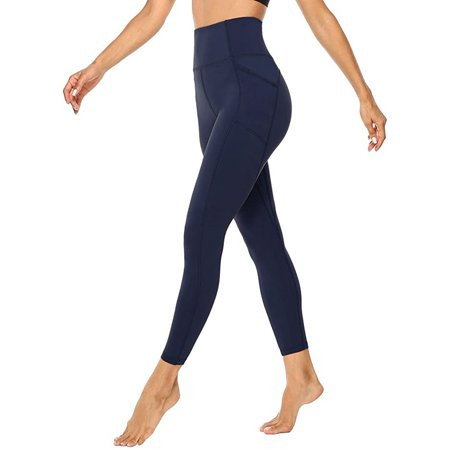 Womens Black Leggings Solid Tight Women s Pocket Yoga Pants Dry Fitness Yoga Elastic Quick Pants Yog | Walmart (US)