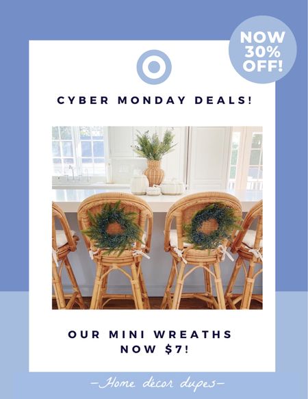 Target Cyber Monday deals!! Our mini juniper wreaths that coordinate with our larger Studio McGee wreath are now marked down to just $7!! Plus they’re available to ship! 

Also linked our swivel counter stools that are still 25% off! But 🏃🏼‍♀️🏃🏼‍♀️🏃🏼‍♀️ these sales end soon!

#LTKHoliday #LTKCyberweek #LTKhome