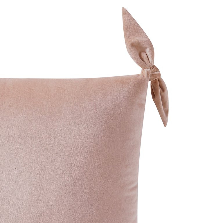 My Texas House 20" x 20" Solid Rose Pink Velvet Tie Decorative Pillow | Walmart (US)