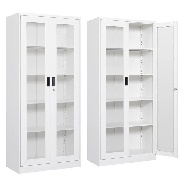 Kizzi 31.5'' Wide 5 - Shelf Storage Cabinet | Wayfair North America