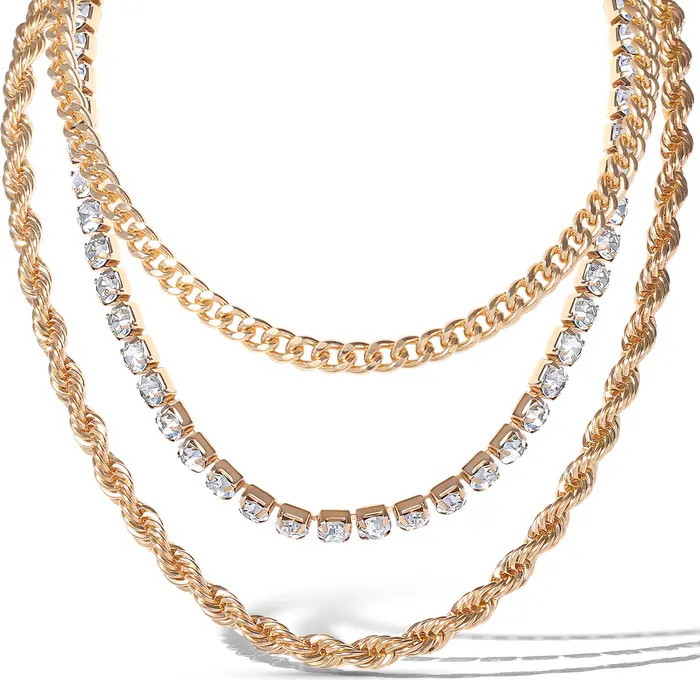 Gold-Tone Layered Necklace, Set Of 3 | Nordstrom