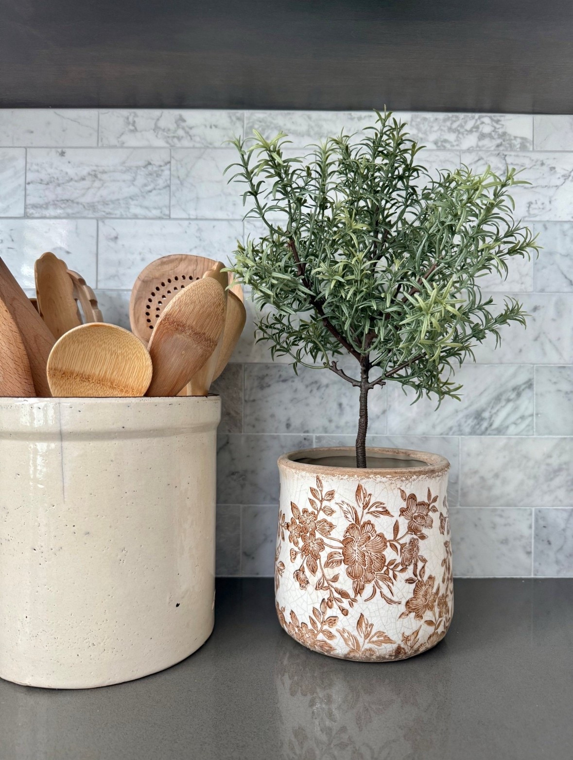 My faux rosemary tree and floral planter are 20% off! They are one of my favorite little kitchen details!

Kitchen decor,  sale, kitchen styling 

#LTKHome #LTKSaleAlert