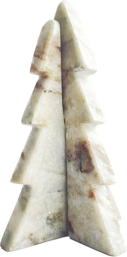 Creative Co-Op Interlocking Marble Tree Decor, Mint and Chocolate Brown Marble Coloring | Amazon (US)