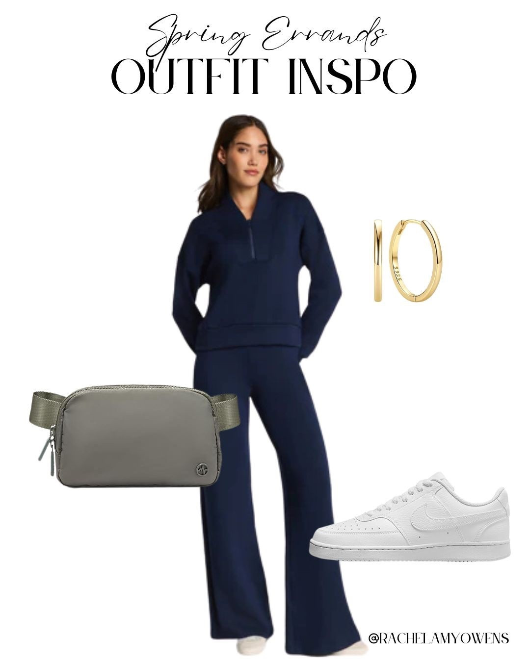 Navy Knits, White Kicks, & Gold Hoops! 👟

Elevate your spring errands with this perfectly balanced athletic-chic look! 💙

I am obsessed with this monochromatic navy set from Spanx, featuring the AirEssentials half-zip pullover and matching wide-leg pants for ultimate comfort. I paired the cozy set with classic white Nike sneakers from Amazon for a clean, sporty vibe. Finish the look with a practical grey belt bag and timeless gold hoop earrings, also from Amazon, for an effortless touch of polished street style!

#OOTD
#SpringErrands
#SpanxStyle
#NavySet
#NikeSneakers
#AmazonFashion
#Athleisure
#BeltBag
#WideLegPants
#GoldHoops
#CasualStyle
#LTKStyle
#StreetStyle
#ComfortableFashion
#SpringOutfit

#LTKActive #LTKspring #LTKootd