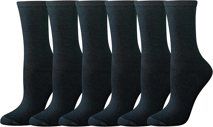 Amazon Essentials Women's Casual Crew Socks, 6 Pairs | Amazon (US)