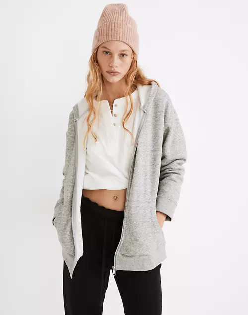 MWL Betterterry Full-Zip Long Hoodie Sweatshirt | Madewell
